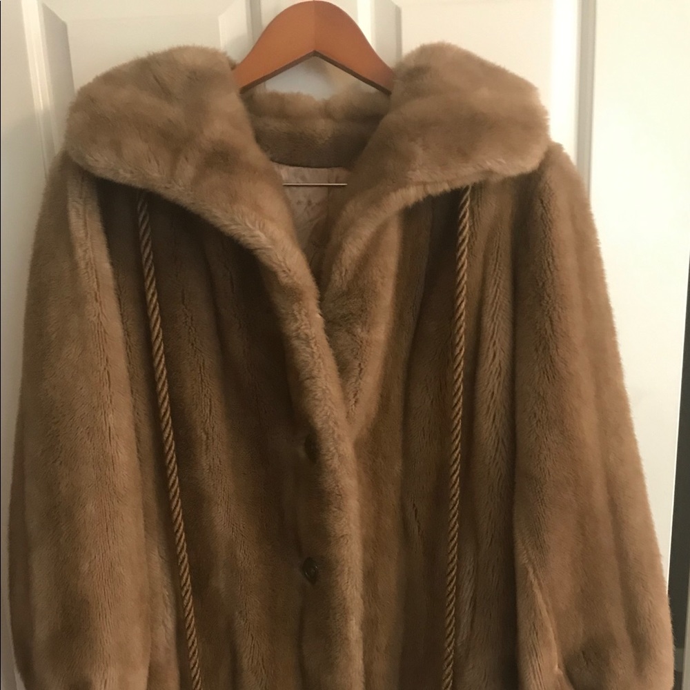 Sears fashion Synthetic hair brown coat